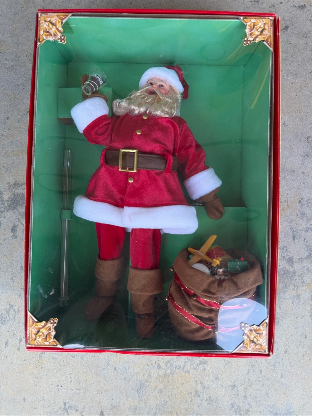 Coca-Cola Red and Gold Santa Collectible Box